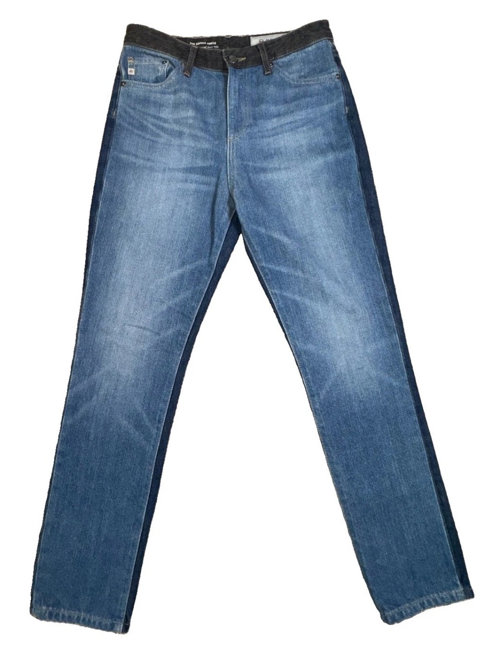AG Adriano Goldschmied Woman The SOPHIA Two Tone Skinny Ankle Jean Size:27